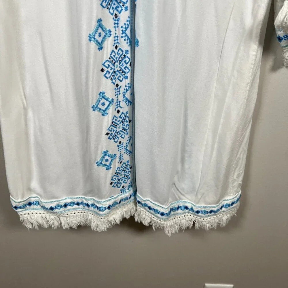 Melissa Odobash Kara Kaftan Cover up Size XS Embroidered Vacation Resort Wear